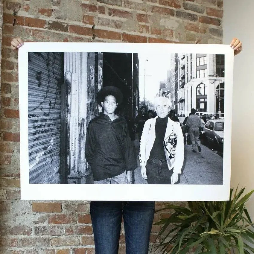 ANDY WARHOL & JEAN-MICHEL BASQUIAT SOHO. NYC. 1985 - Ed Ricky Powell