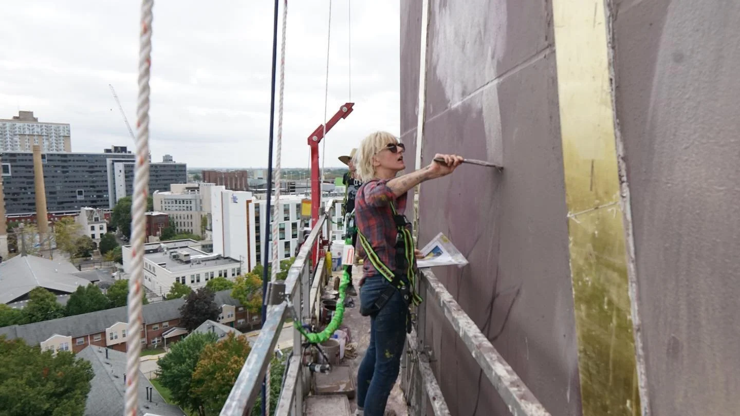Based in South Africa, Faith47 is a politically charged street artist who often uses her art to comment on social and political issues, including women's rights and gender equality.