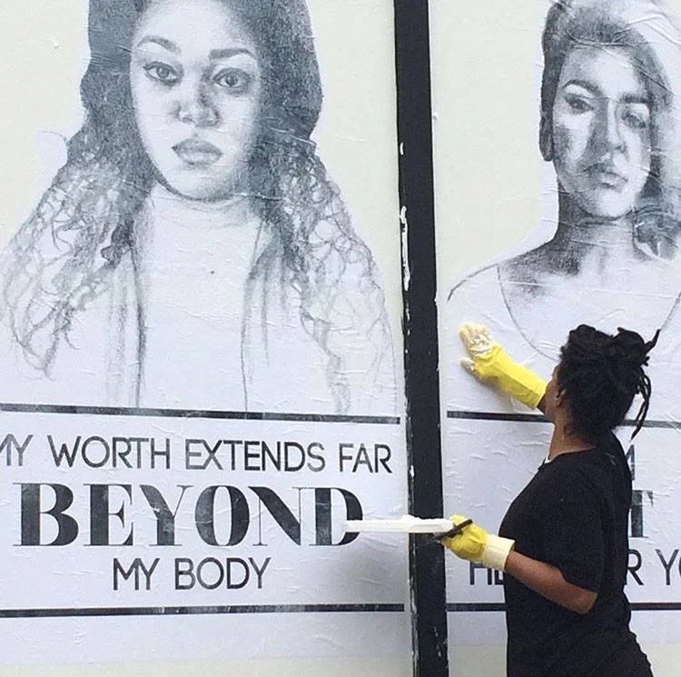 Tatyana Fazlalizadeh is an American street artist and graphic designer who is best known for her