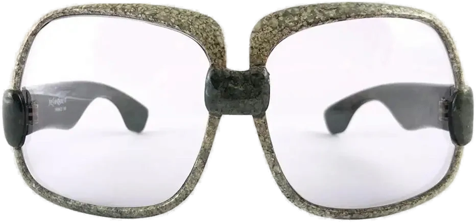 New Vintage Yves Saint Laurent YSL 545 Jaspe Marble 1970 France Sunglasses